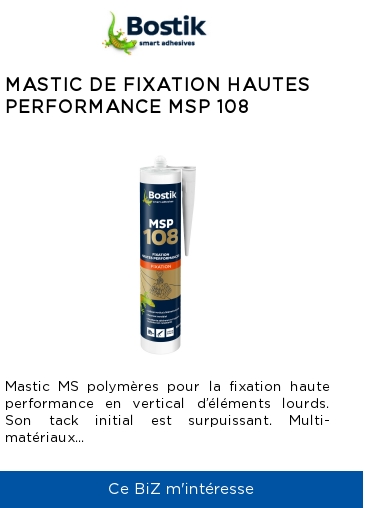 Mastic de Fixation hautes performance MSP 108 - Bostik - BiZiDiL