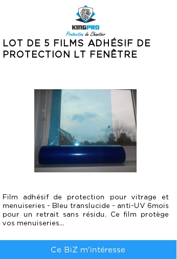 Film adhésif de protection KINGPRO LT - Film Fenêtre multi-usage